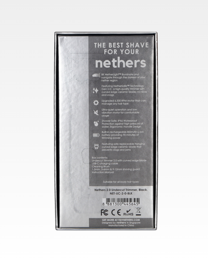 Nethers Undercut Trimmer 2.0 for Mens Private Manscaping & Shaving Body Hair