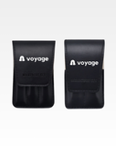 Nethers Voyage 6 In 1 (with Scissors / Tweezer) Standard Stainless Steel Manicure / Nail Clipper Set With Soft Faux Leather Carrier Case - Black
